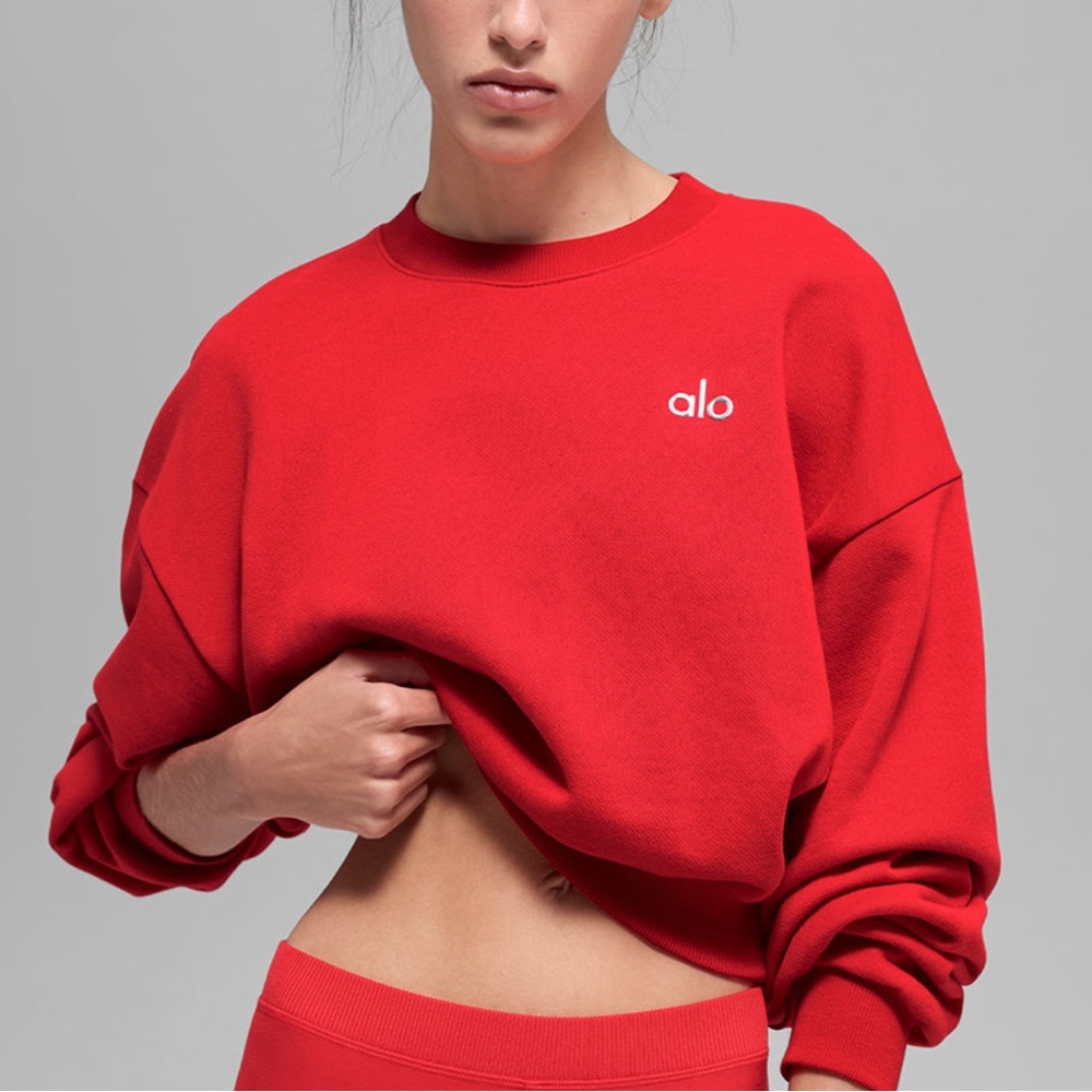 Alo Yoga Accolade Cropped Crewneck Sweatshirt